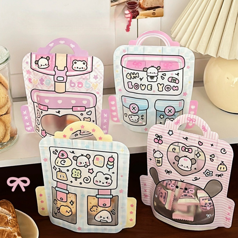 

3/6 Pcs Handheld Self sealing Bag Storage Bag Snack Packaging Bag Soft Cute Children's Day Cute Gift Packaging Bag