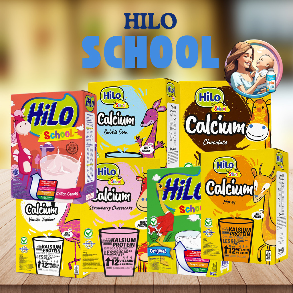

Susu Hilo School Tinggi Protein Calcium Peninggi Badan 500gr Lebih Rendah Gula Dengan Omega 3 (DHA)