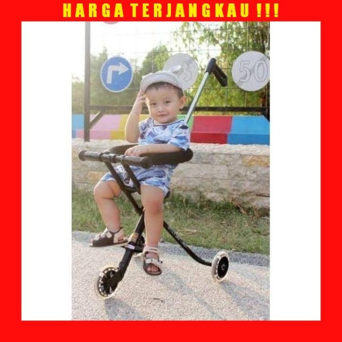 Dorongan Bayi Duduk Lipat Ezzy Baby Stroller Roda 3 Portable PMB