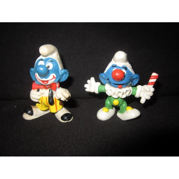 smurf schleich vintage figure smurf badut set 2