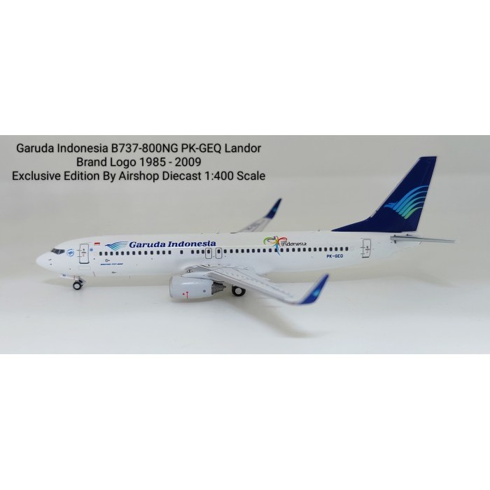Garuda Indonesia B737-800NG PK-GEQ Landor Exclusive Edition Miniatur Mainan Diecast