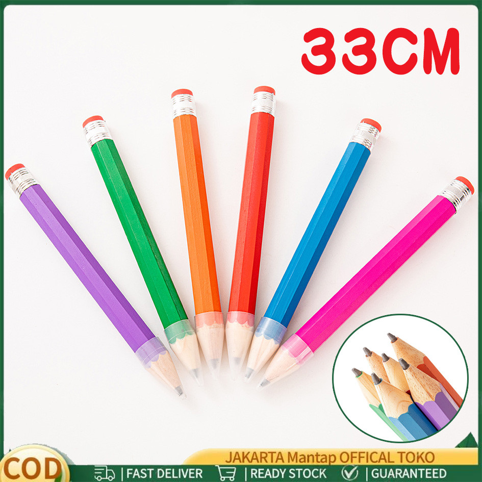 

Mantap - Pensil Jumbo Besar 33 CM Mainan Pencil Hiasan Photo Kado Alat Tulis Anak