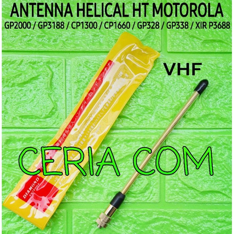 ANTENA HT MOTOROLA VHF UHF CP1660 CP1300 GP338 GP328 GP2000 GP3188 GP338 PLUS ANTENA DIAMOND HELIKEL