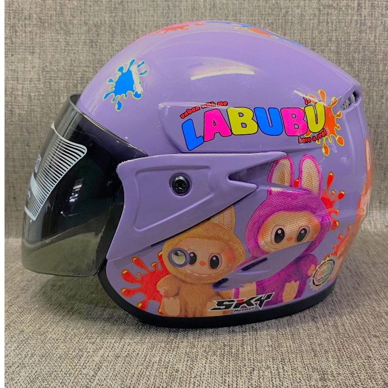 Helm Anak VIRAL LABUBU - SPIDERMAN - BATMAN - SPONGEBOB II GHG Helm Khusus Anak Original SNI (COD)