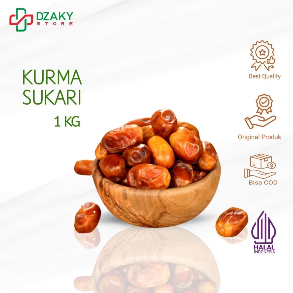 

Kurma Sukari Al Qassim Repack Thinwall - Kurma Raja Grade A Premium - Kurma Raja Sukkari Madu Lembut Oleh Oleh Haji dan Umroh