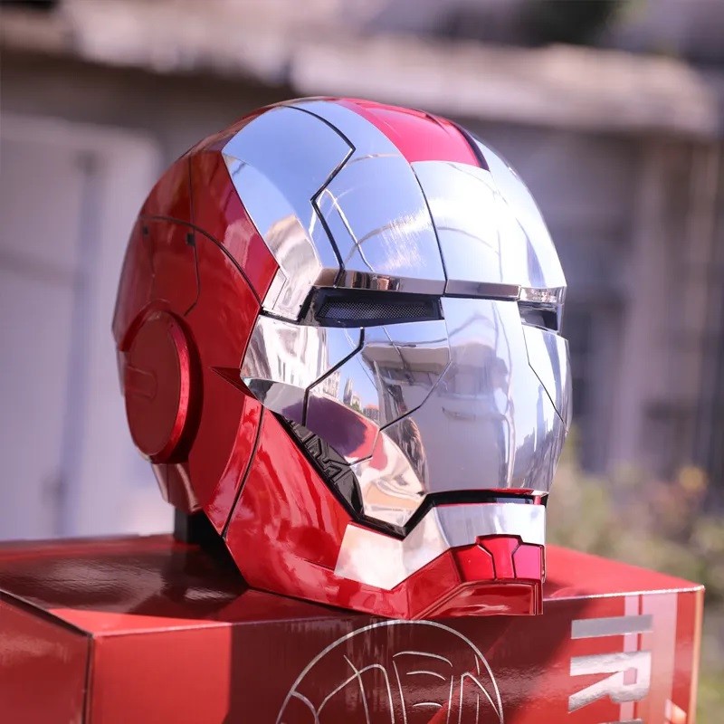 Iron Man 1:1 Helmet Mk5 Mk50 Avengers War Machine Cosplay Electric Open Close English Voice Remote C