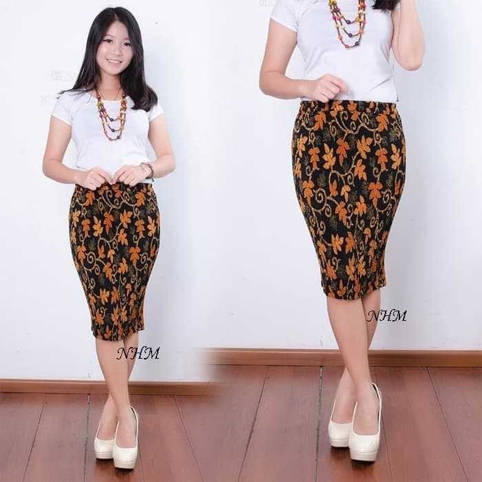 Rok Span pendek, Rok Plisket pendek, Rok bawahan kebaya motif Paya