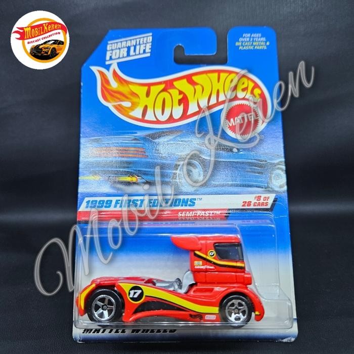 Pee99 Diecast Hot Wheels 1999 First Editions Semi-Fast red