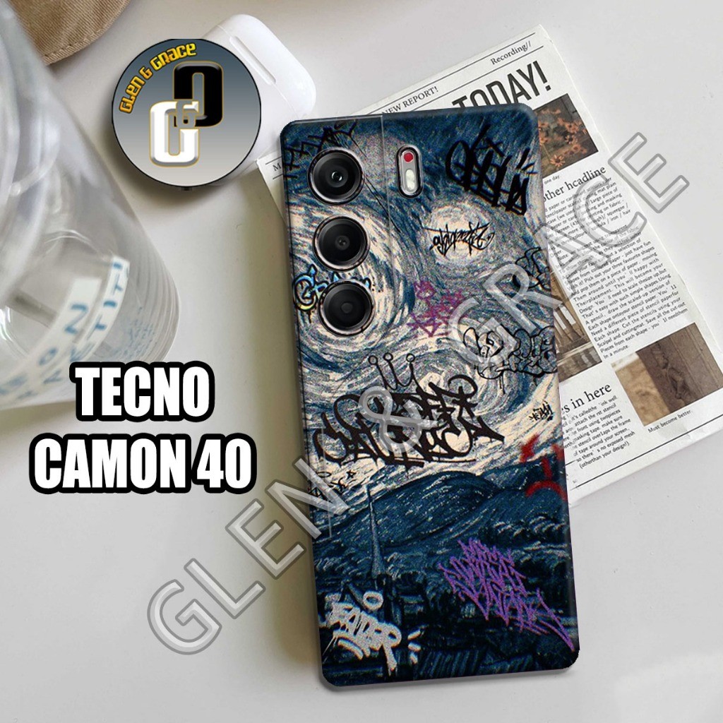 G5 - Case TECNO CAMON 40 Terbaru 2025 - Bahan karet lentur - Motif RICK AND MORTY - silikon lentur -