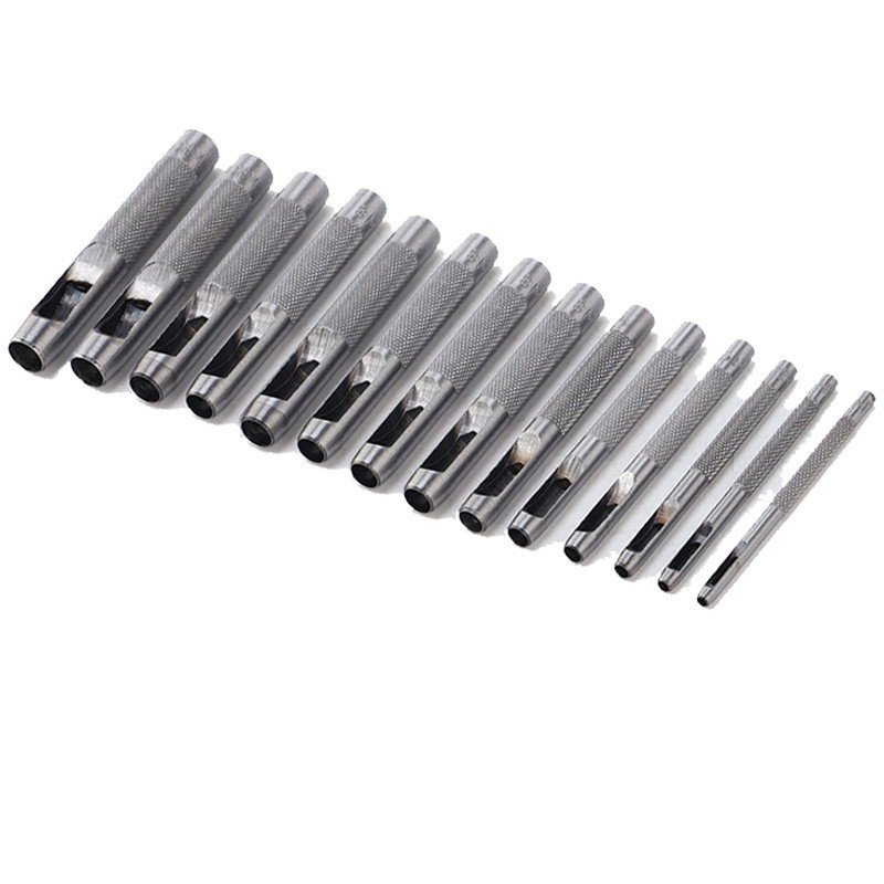 14Pcs Alat Pembolong Kulit Pembolong Tali Tas 1 10Mm Leather Hole Punch Premium High Grade