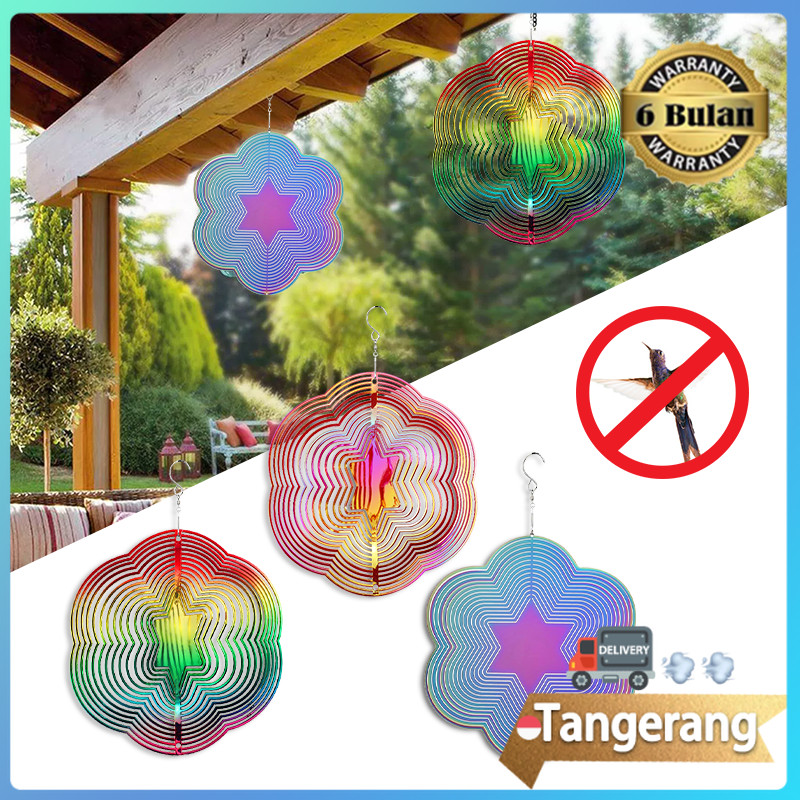 Alat Pengusir Burung Gantung / Alat Mengusir Burung / Pengusir Burung Putaran Angin Reflektif