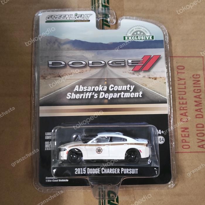DIECAST GREENLIGHT 2015 DODGE CHARGER PURSUIT - ABSAROKA COUNTY SHERIFF MINIATUR