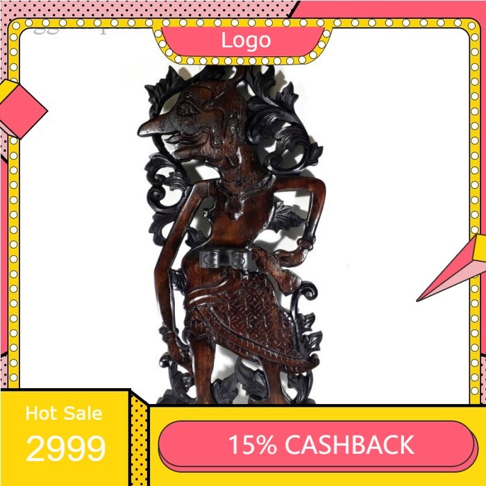 Blawong Keris Ukiran Punokawan Wayang Petruk Kayu Jati murah KRS4