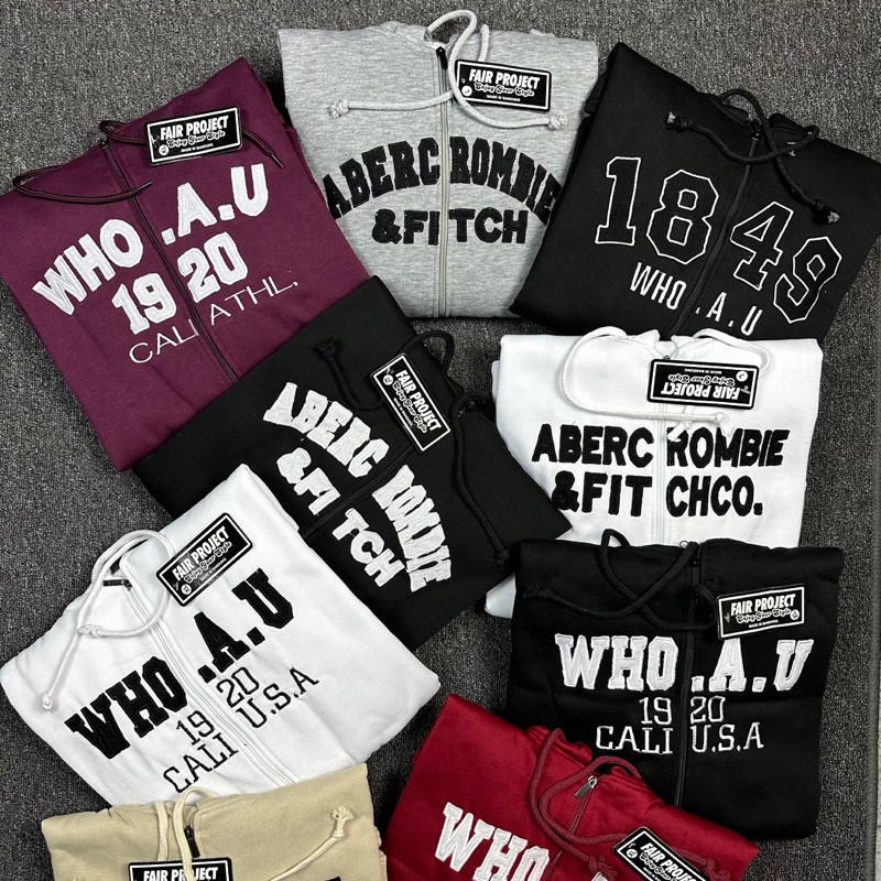 FAGRES_SHOP Jaket WHO.AU California l Hoodie WHO AU Cali USA Zipper Pria Wanita