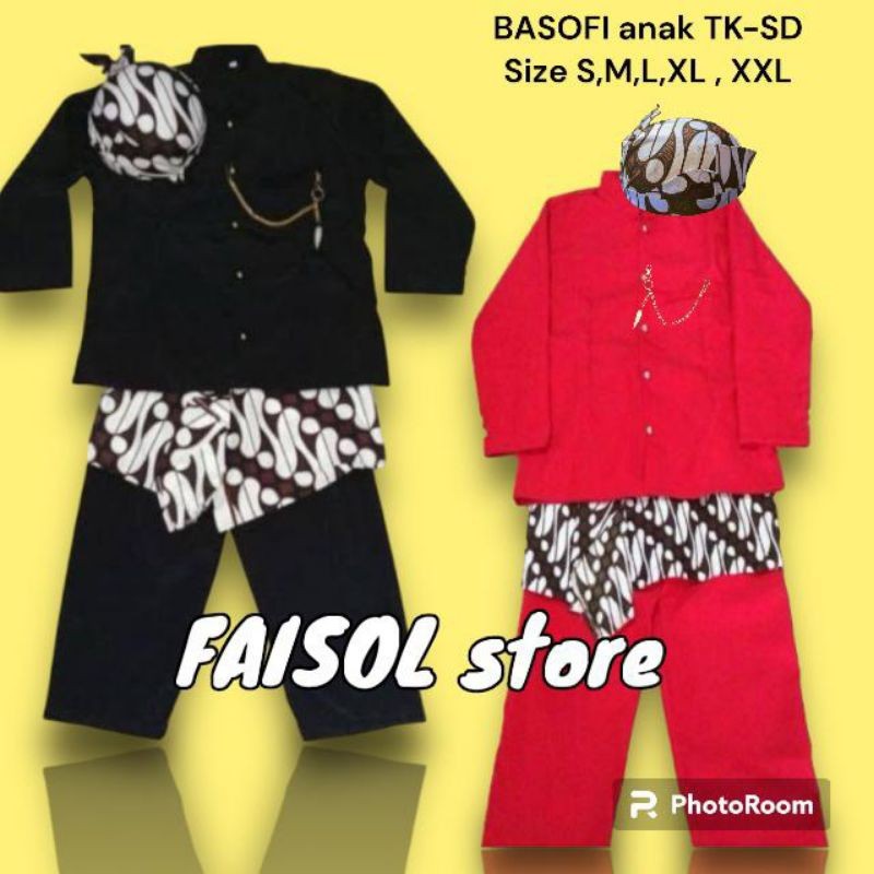 HIGH QUALITY BASOFI ANAK TK-SD // BAJU ADAT JAWA TIMUR, BASOFI KARTOLO
