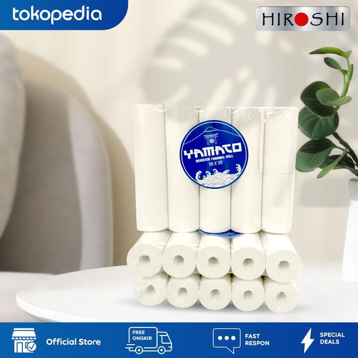 

(Paket 30Rol) Kertas Termal / Thermal paper 57 x 30 Kaspaper Coreless