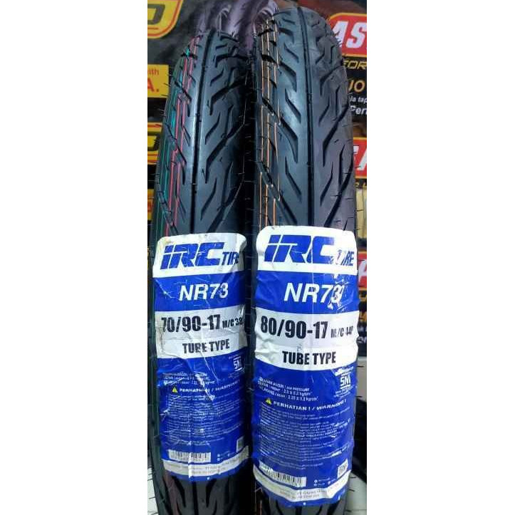 IRC NR73 RING 17 (BUKAN TUBLES) BAN LUAR IRC RING 17 NR73 UKURAN 70/90-17 80/90-17 IRC