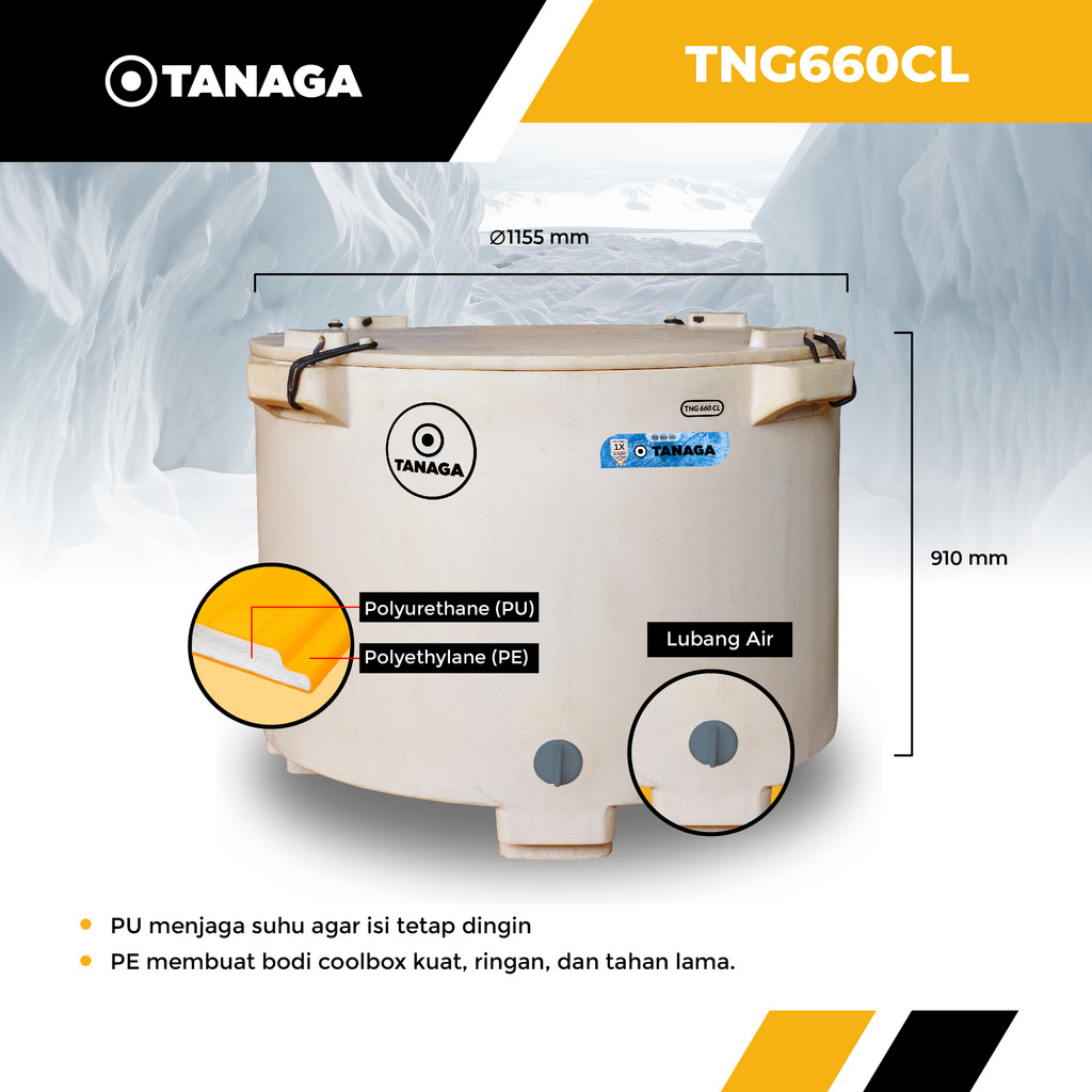 invoice Cooler Box Cool Box 660CL CoolerBox Tanaga Kotak Pendingin Tempat Es Ikan Styrofoam