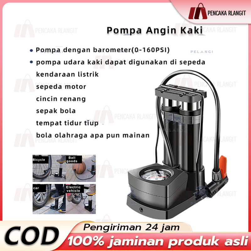 Pompa Angin mini portable foot pump manual emergency motor Pompa Angin Kaki Pompa Kaki Pompa Ban Min