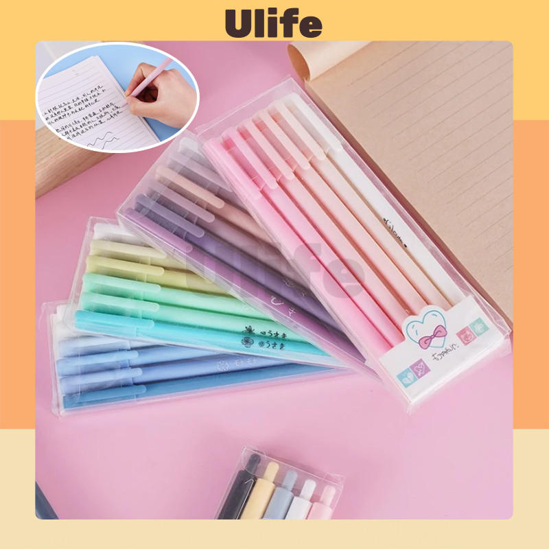 

6 Pena Gel Pena Cair Seri Morandi Pena Gel Estetika Morandi 0.5MM