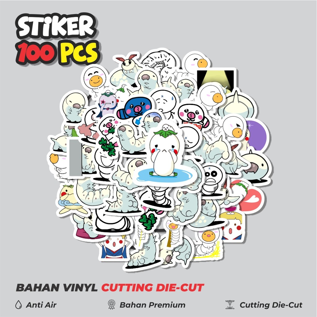 

Terbaru! 50 pcs Hewan Ulat Sutera Dekorasi Lucu Kreatif untuk Notebook, Skateboard, HP