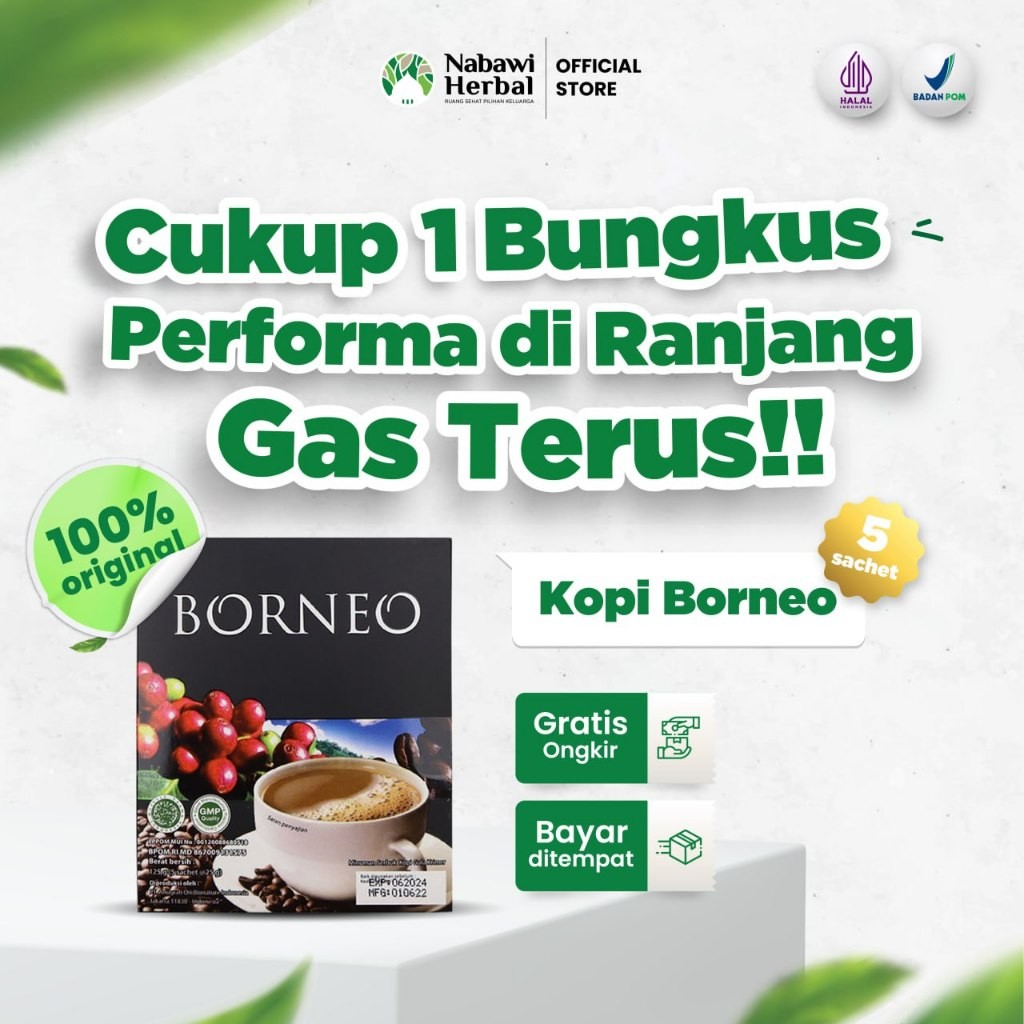 

KOPI BORNEO - Minuman Herbal 1 Box Isi 5 Sachet