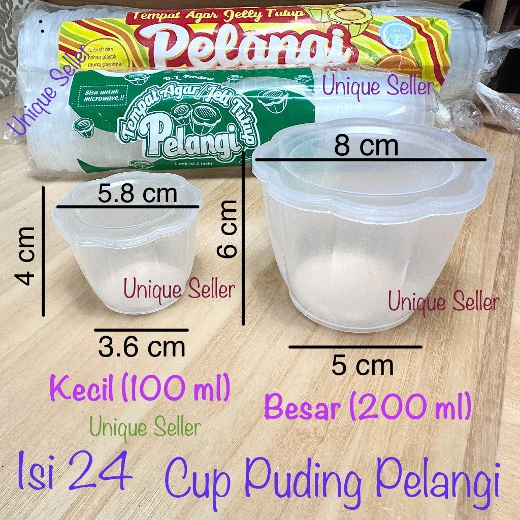[Isi24] Cup Puding 100ml Pelangi Kecil / Tempat Agar 100 ml Pelangi / Cup Jelly Agar Puding / Cup Pu