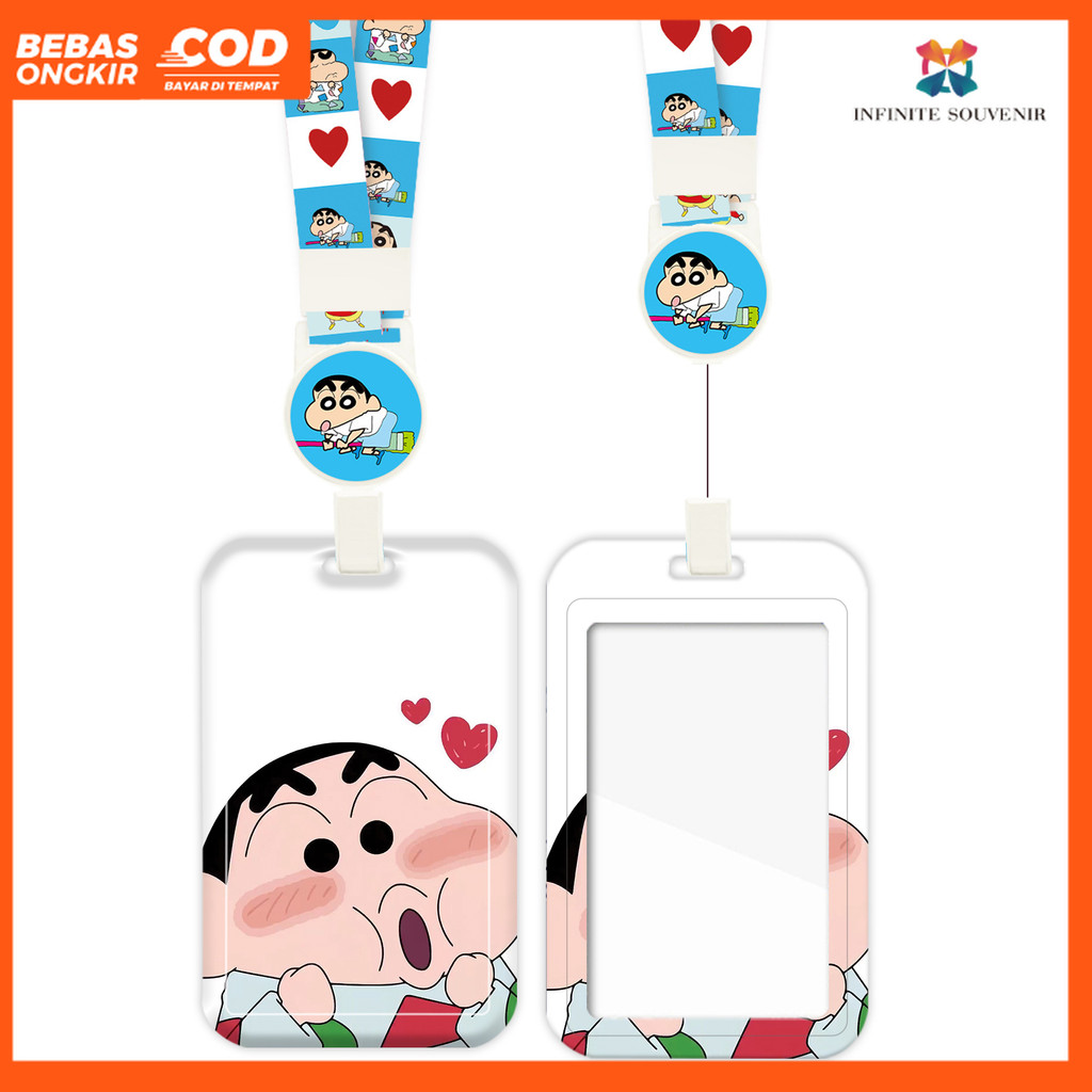 

(N017) ID Card Holder Tali Yoyo Shinchan / Nametag Yoyo Crayon Shinchan / Card Holder Yoyo / Disney / Card Holder Tali Bisa Ditarik