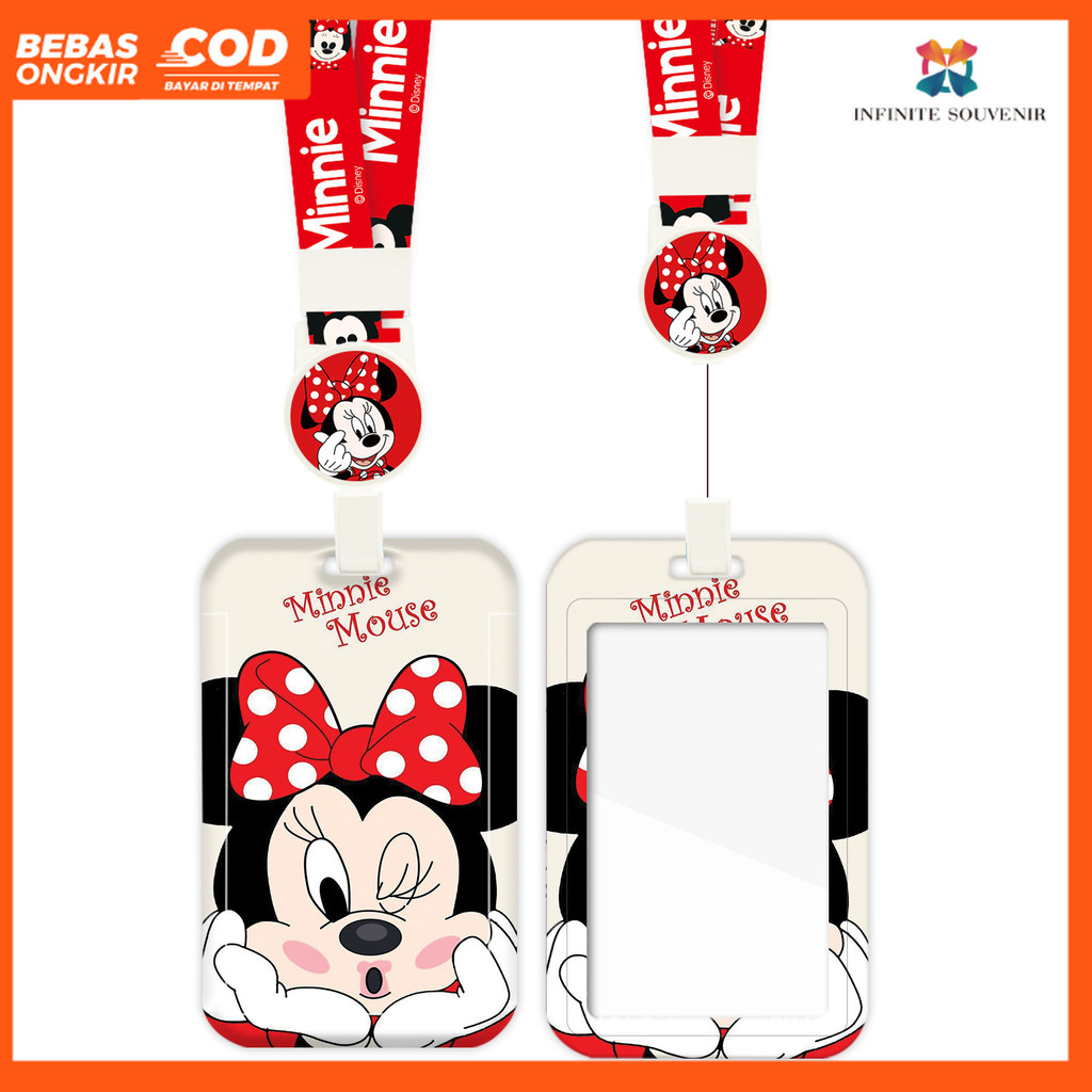 

(N017) ID Card Holder Tali Yoyo Mickey Mouse / Nametag Yoyo Minnie / Card Holder Yoyo / Mickey / Card Holder Tali Bisa Ditarik