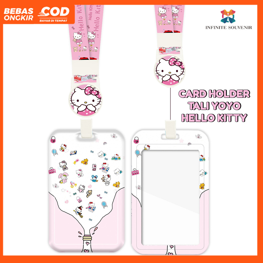 

CTK031 (N017) ID Card Holder Tali Yoyo Hello Kitty / Nametag Yoyo Kucing Cat / Card Holder Yoyo /