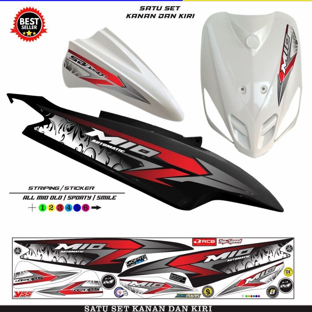 STRIPING MIO OLD SMILE / STIKER MOTOR MIO OLD MIO SMILE VARIASI STRIPING MOTOR