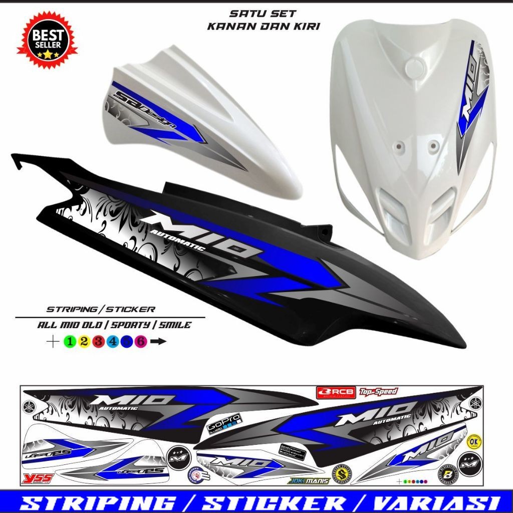 VARIASI STRIPING MIO OLD SMILE / STIKER MOTOR MIO OLD MIO SMILE VARIASI MOTIF ELEGAN VARIASI