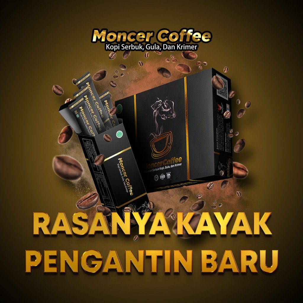 

1 box 8 sachet Monceer Coffee Original - Kopi Gingseng Gula Aren - Kopi Kuat Tahan Lama Penambah Stamina Durasi Pria Sudah BPOM
