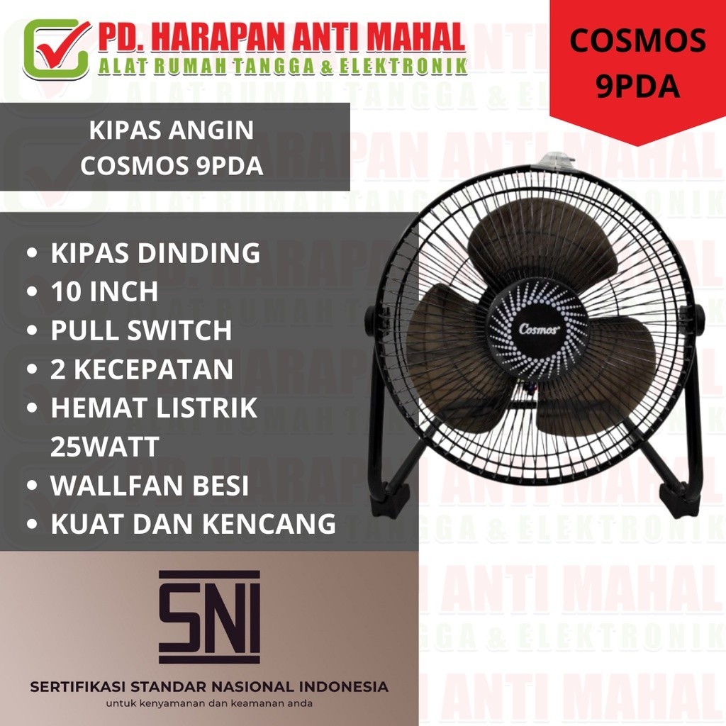 KIPAS INDUSTRIAL COSMOS 9PDA/ KIPAS DUDUK COSMOS 9PDA/ KIPAS BESI COSMOS 9PDA/ KIPAS KUAT KENCANG CO