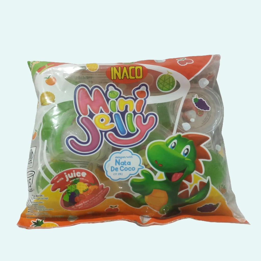 

MURAH - Inaco Mini Jelly With Nata De Coco Jeli 1 Pack Isi 15 Cups 15g Puding Susu Makanan Food