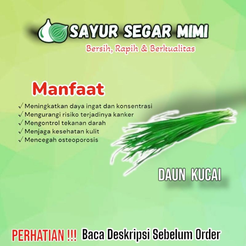 

Daun Kucai /Ikat - Sayur Palembang