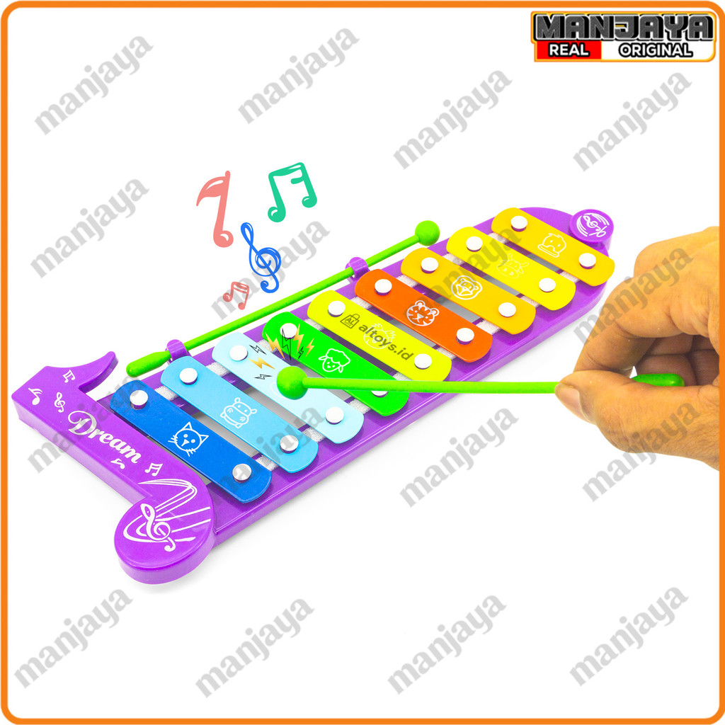 Mainan Edukasi Xylophone Alat Musik Kalintang Learning Gambang Free pemukul 98006