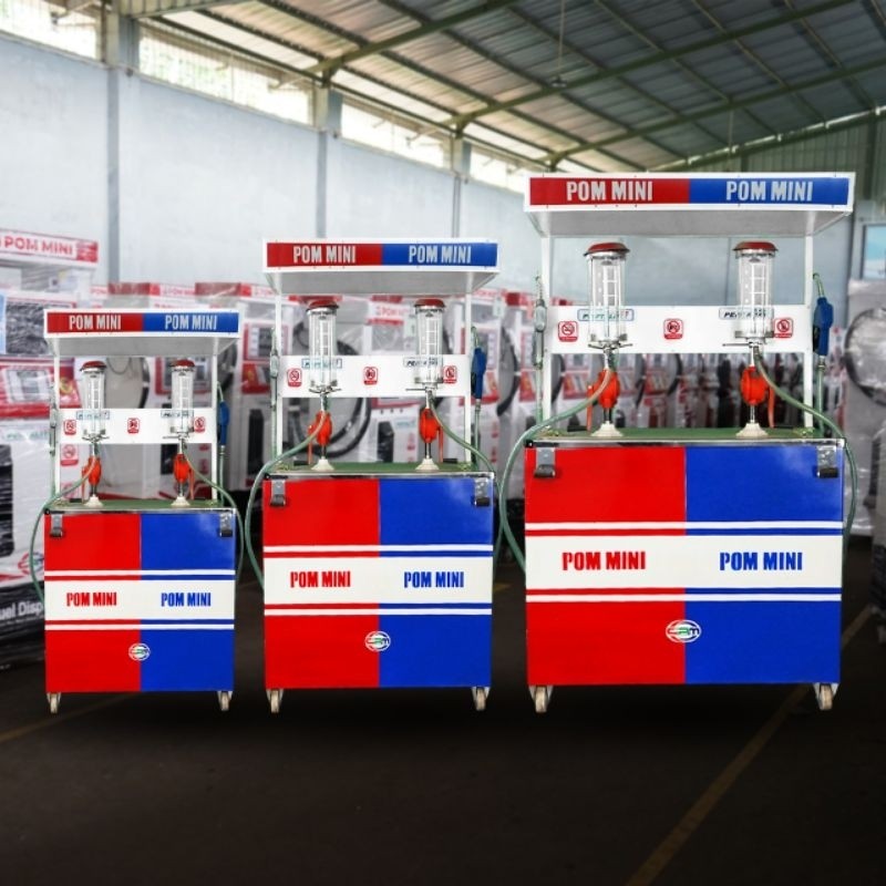 POM MINI - Pertamini Manual 2 Nozzle (kapasitas tangki 2x60, 2×110 & 2×210 liter)
