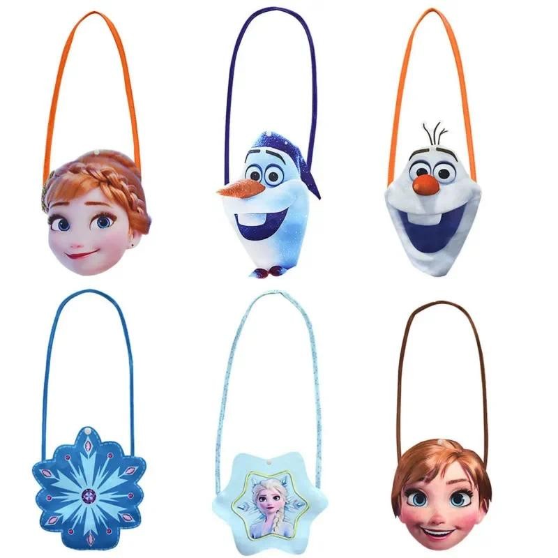 Disney new frozen 2 cartoon bag ildren shoulder bag girl shoulder bag baby coin purse small plush ba