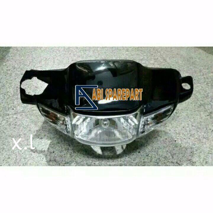 BATOK DEPAN BELAKANG DAN LAMPU DEPAN,SEN HONDA SUPRA X LAMA 2003 HITAM