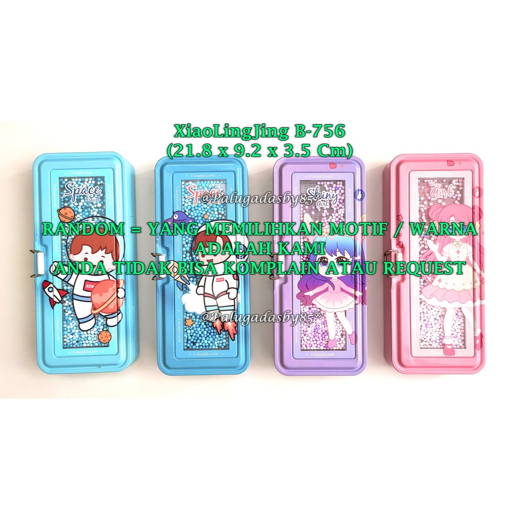 

(1 Biji) GROSIR Kotak Pensil Kaleng Foam XIAOLINGJING / Kotak Pensil Kaleng XiaoLingJing B-756 Foam