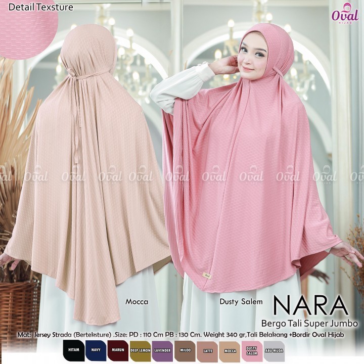 BERGO TALI JERSEY STRADA JUMBO (NARA) OVAL HIJAB