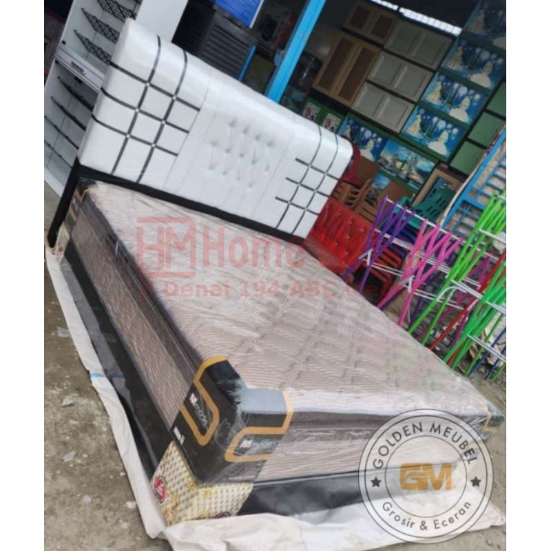 PROMO TERMURAH Golden Mebel - Springbed Modis Kingstar Soft Top 6 kaki - HOMEMEBEL