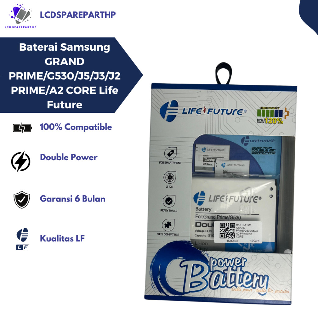 SAMSUNG BATERAI LIFE FUTURE - GRAND PRIME / G530 / J3 / J2 PRIME / A2 CORE
