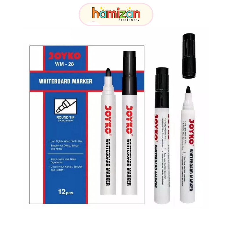 

Spidol Whiteboard Marker / White board bisa dihapus Joyko WM-28 / WhiteBoard Marker Spidol Joyko WM-28 HITAM (PCS) - WM-28 BLACK