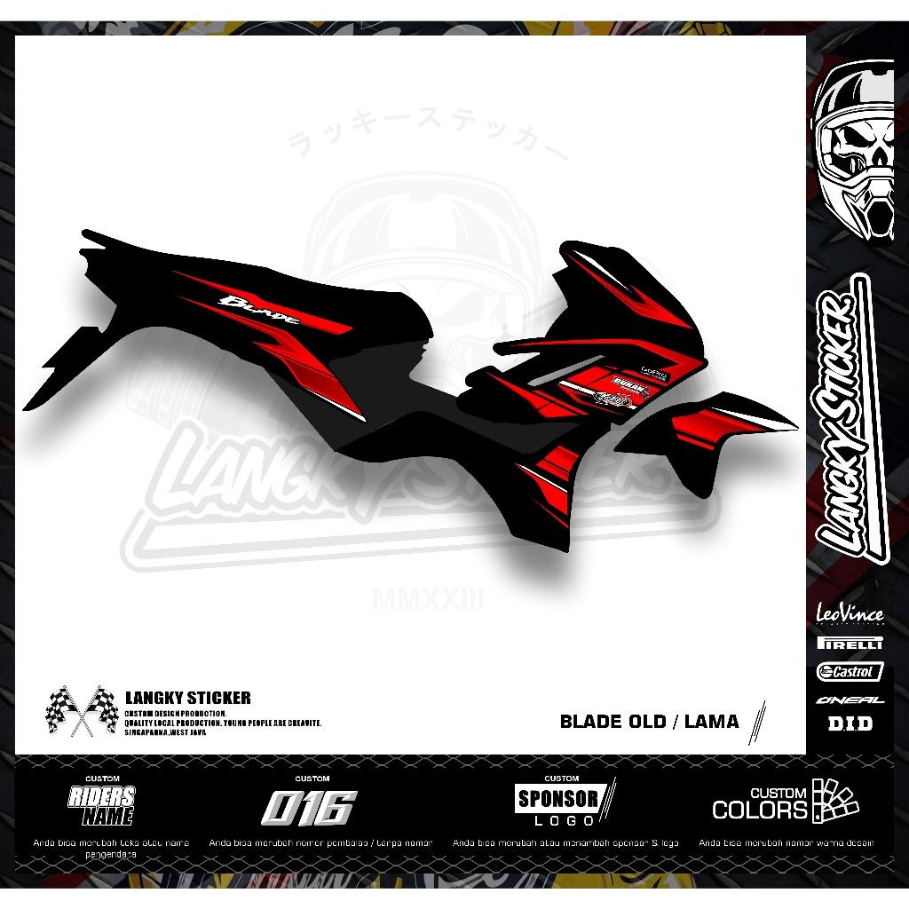 STRIPING/STIKER BLADE 110 - VARIASI BLADE 110 DESAIN RACING