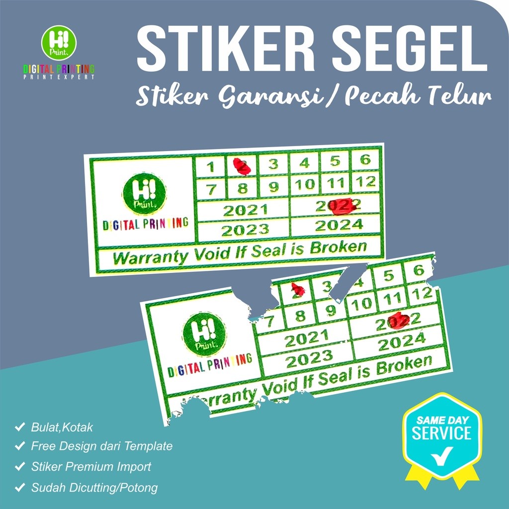 

Cetak Kilat - Stiker Segel Garansi Sticker Warranty Pecah Telur Murah Free Design