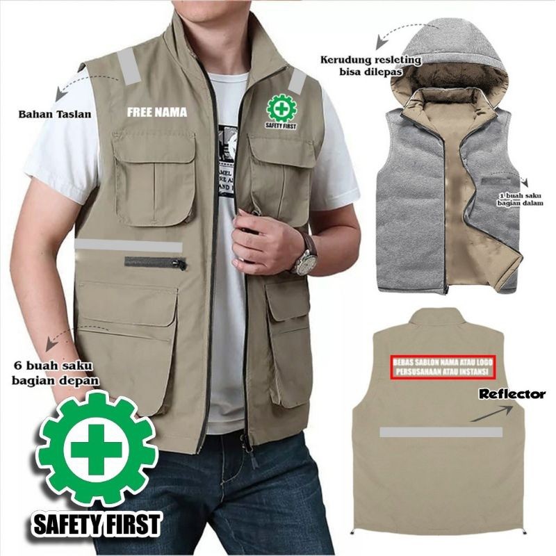 ROMPI TASLAN SAFETY FIRST K3 / JAKET SAFETY CUSTOM SABLON / JAKET K3 / ROMPI  SAFETY K3 TERBARU