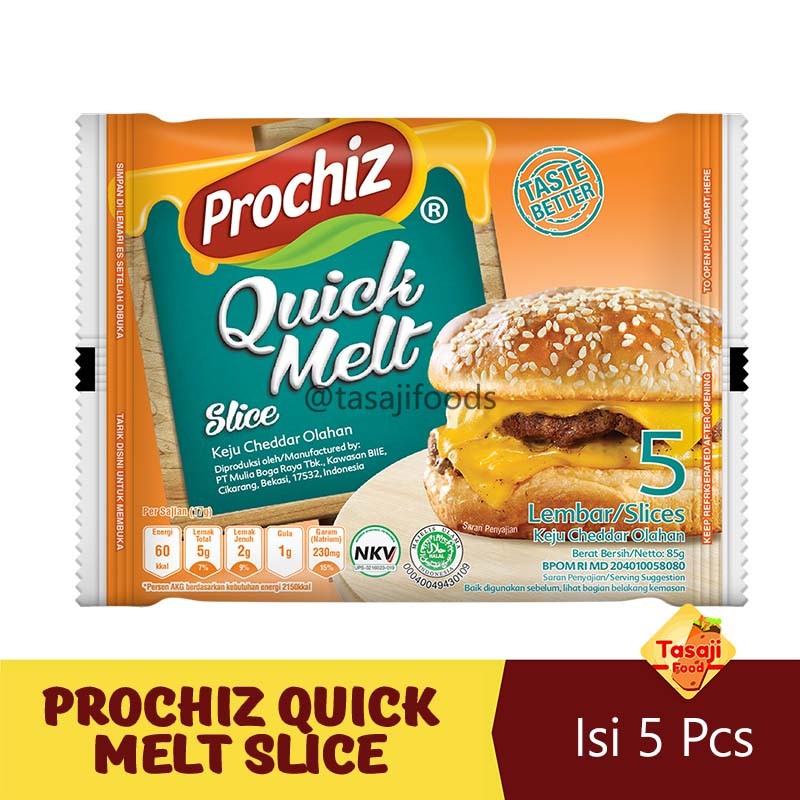 

ProChiz Keju Quick Melt Slice 5 Slice 85 gr