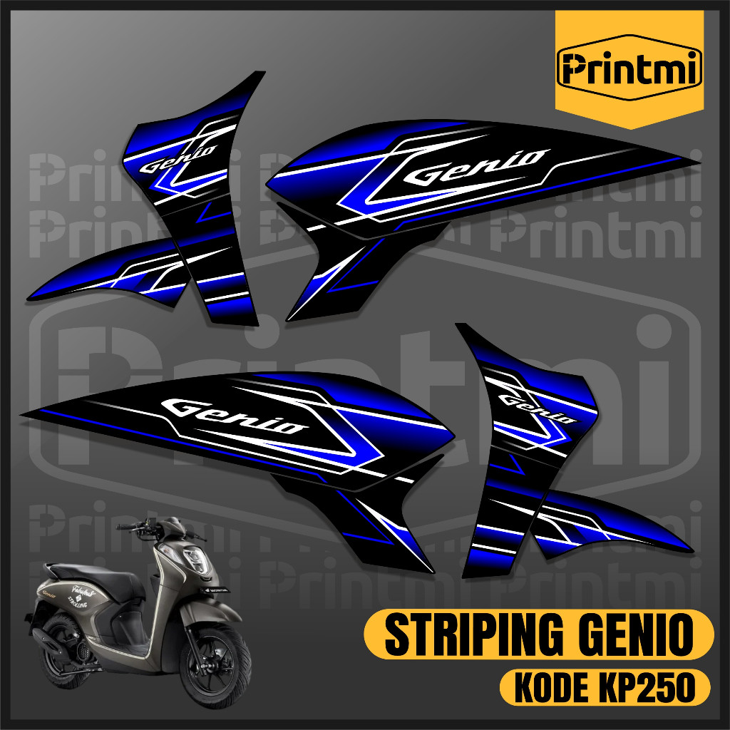 Striping Stiker Motor Genio CBS ISS Variasi List Skotlet